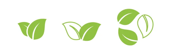Grüne Blatt Ökologie Natur Vektor Symbol — Stockvektor