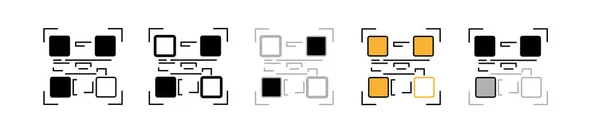 Иконка Сканирования Разных Стилях Векторный Знак Сканирования Символ Иллюстрация Логотипа — стоковый вектор