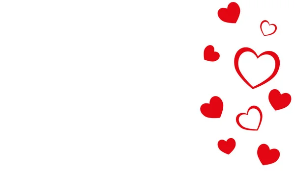 Αγίου Βαλεντίνου Κάρτα Κόκκινη Καρδιά Και Κορδέλα — Διανυσματικό Αρχείο