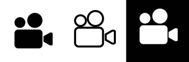 Kamera simgesi. Video kamera sembolü. film işareti vektör illüstrasyonu eps10