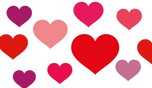 Set Aus Kritzeligen Roten Herzen Sammlung Von Herzformen Symbol Der — Stockvektor