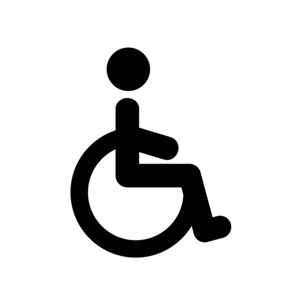 Инвалидное Кресло Знак Доступа Инвалидов Символ Плоской Иконки Веб Сайтов — стоковый вектор