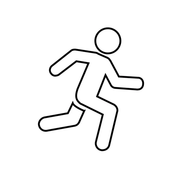 Running Man Ikone Exit Symbol Fluchtrichtung — Stockvektor