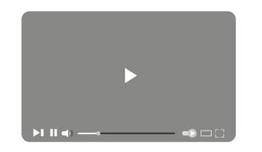 Modern video oynatıcı web ve mobil uygulamaları düz stil tasarım şablonu. Vektör çizim