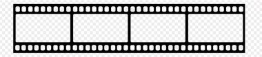 Film şeridi izole vektör simgesi. Film şeridi simgesi ile geçmişe dönük resim. Film şeridi..