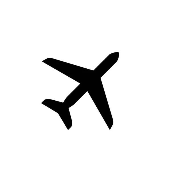 Icône Vectorielle Avion Dans Style Plat Moderne Isolé Plan Symbole — Image vectorielle