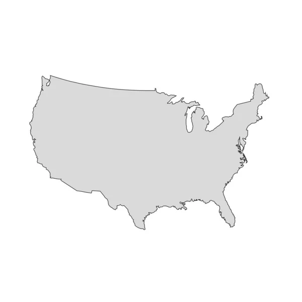 Διανυσματική Απεικόνιση Των Ηνωμένων Πολιτειών Χάρτη — Διανυσματικό Αρχείο