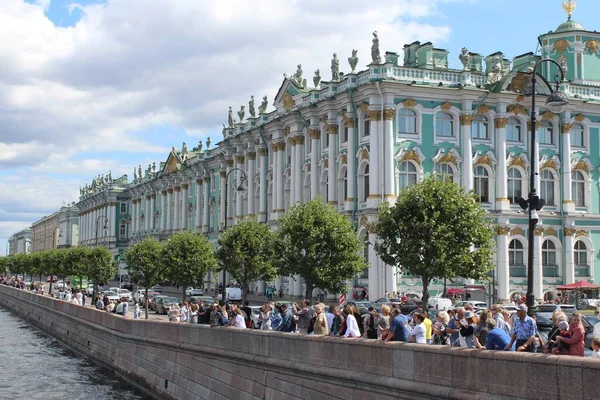 Musée Ermitage Bâtiment Palais Hiver Sur Place Palais Saint Pétersbourg — Photo