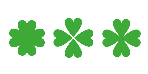 Four Leaf Clover Leaf Clover Sign Icon — Stock Vector