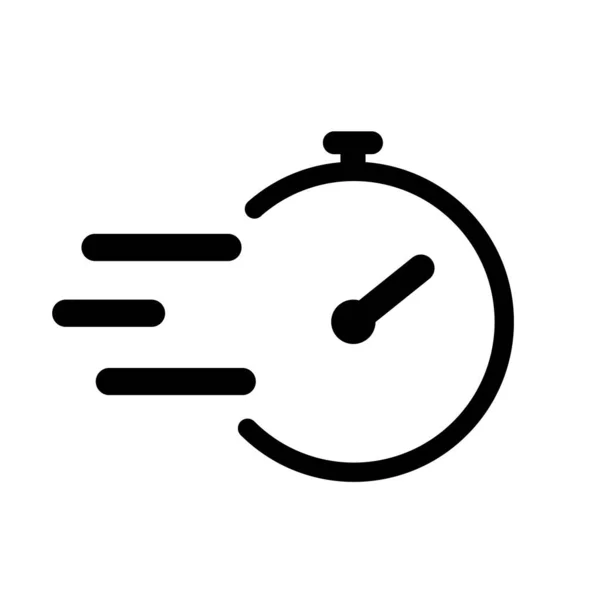 Швидкий Час Проста Піктограма Контуру — стоковий вектор