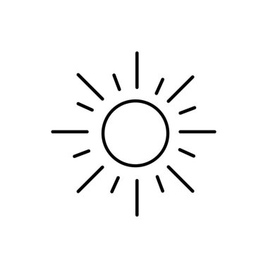 Parlaklık, Yoğunluk için Güneş Simgesi Simgesi Ayarlanıyor