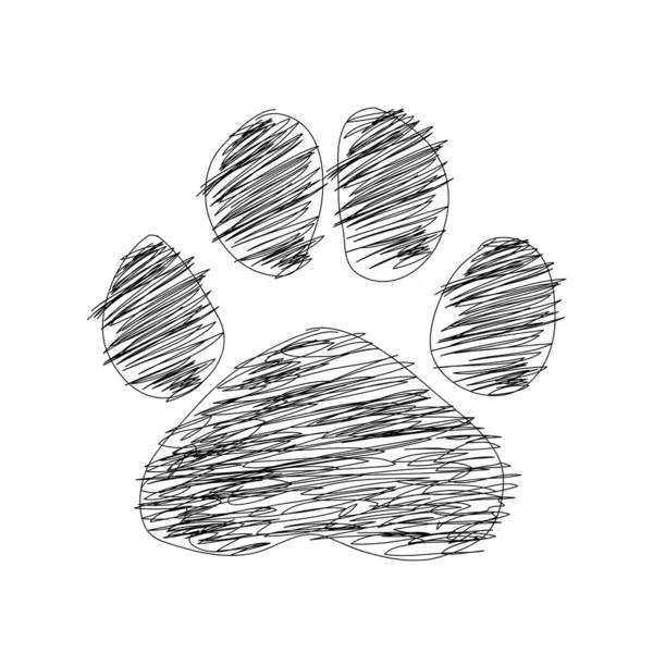 Ręcznie Rysowane Zbiory Zwierzę Footprint Ilustracji Wektorowych — Wektor stockowy