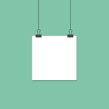 Yeşil arkaplan ile beyaz ataç şablonu