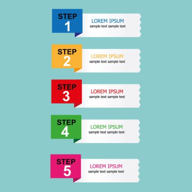 Business infographic element with 5 options, steps, number vector template design