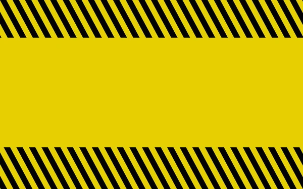 黒と黄色の警告ライン ストライプ長方形の背景 黄色と潜在的な危険の注意警告 対角線上の黒い縞ベクトル テンプレート記号境界線 — ストックベクタ