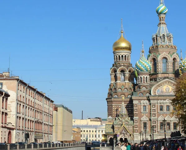Saint Pétersbourg Russie Église Orthodoxe Spas Krovi Eglise Sauveur Sur — Photo