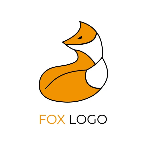 stock vector unique fox logo design, vector