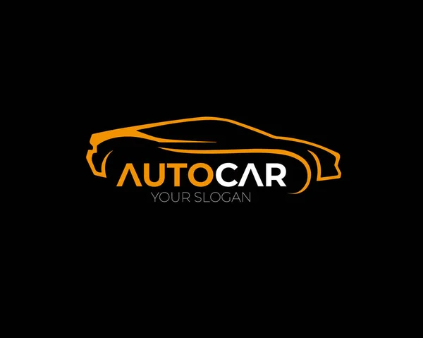 Car Logo Vector Illustration Black Background — Image vectorielle
