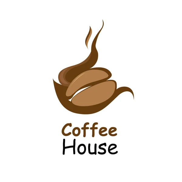 Πρότυπο Σχεδίασης Καφέ Λογότυπο Φορέα — Διανυσματικό Αρχείο