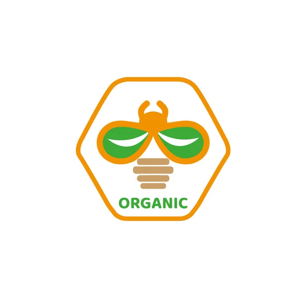 Векторный Логотип Дизайн Упаковки Модном Линейном Стиле Натуральные Фермерские Медовые — стоковый вектор