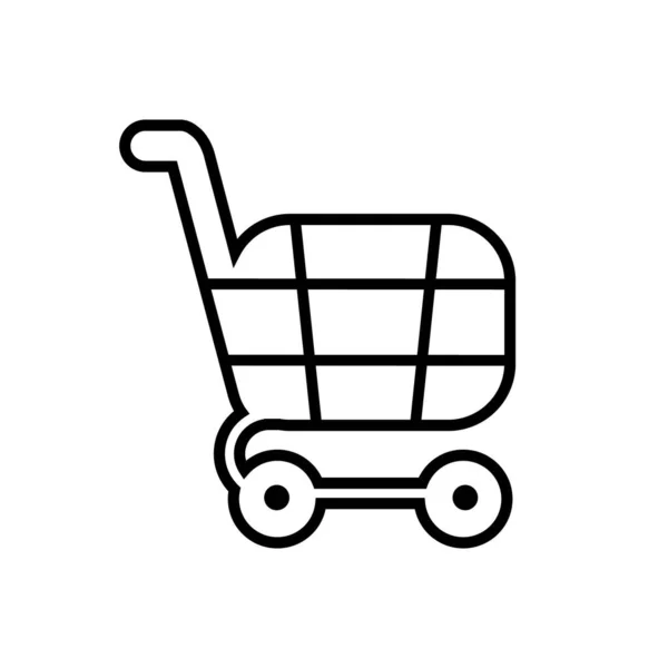Shopping Cart Icon Vector Logo Template — Stock Vector