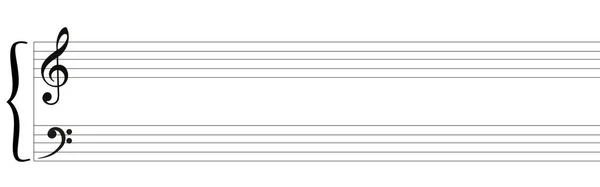 Порожня Нота Музики Горизонтальні Музичні Книги — стоковий вектор