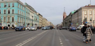 Ünlü Nevsky Prospect, Saint Petersburg görünümünü