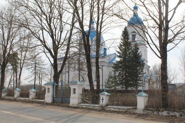 Rússia Região Leningrado Aldeia Opolye Igreja Exaltação Santa Cruz — Fotografia de Stock