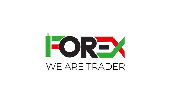 Gráfico Negociação Castiçal Logotipo Analisando Forex — Vetor de Stock