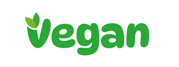 Veganes Typografie Vektordesign Für Gesundheitszentren Bioläden Und Vegetarische Läden Poster — Stockvektor
