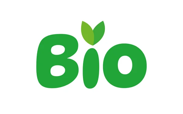 Bio Lebensmittel Typografie Vektor Design Für Gesundheitszentren Bioläden Und Vegetarische — Stockvektor