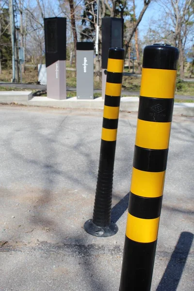 Barreira Estacionamento Controle Acesso Cctv Para Segurança — Fotografia de Stock