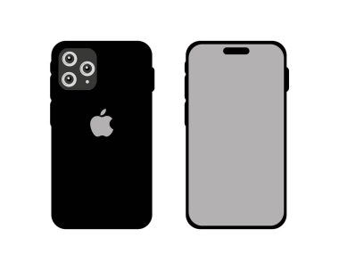  iPhone 15 ultra Mockup ios 16 şablonu beyaz arkaplanda, Infographic web sitesi tasarım uygulaması reklamları için ekran iphone pro maksimum vektörünü ayır 