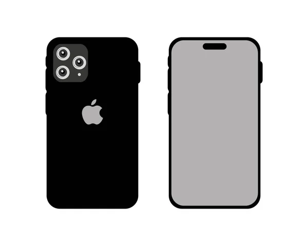 Iphone Ultra Mockup Ios Template White背景 モックアップ分離画面IphoneプロMaxベクトルFor Infographicウェブサイトデザインアプリ広告 — ストックベクタ
