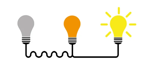 Idea Concept Creative Simplifying Complex Process Lightbulb Bulb Sign Innovations — стоковый вектор