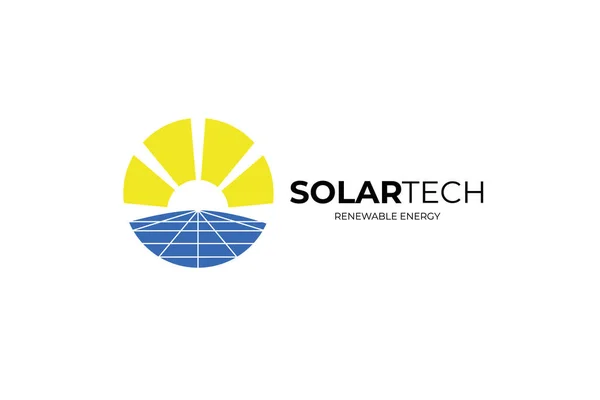 Über Kreative Solarenergie Logos Design Graphik — Stockvektor
