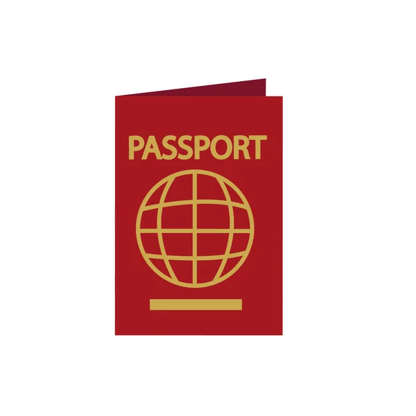 Pasaport Izole Edilmiş Simge Seyahat Turizm Kavramı — Stok Vektör