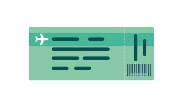 Uçak bileti izole, seyahat ve turizm konsepti