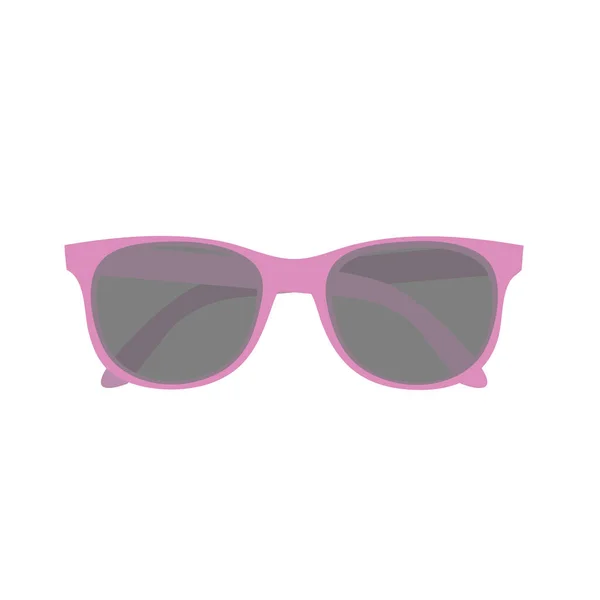 Różowe Modne Okulary Ochronne Izolowane Koncepcja Strojów Plażowych — Wektor stockowy