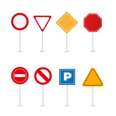 Yaratıcı vektör çizim arka plan üzerinde izole yol işaret. Sanat tasarım. Soyut kavram grafik öğesi. Bir metin mockup şablonu. Karayolu trafik boş plaka