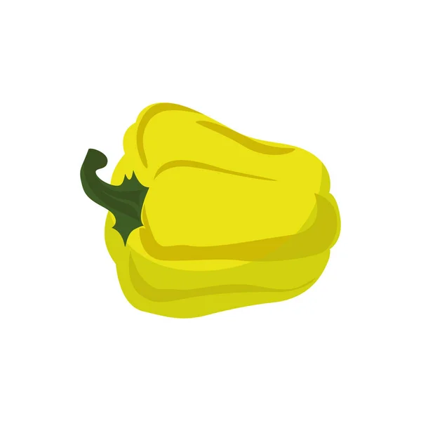 Pimienta Amarilla Dulce Pimiento Fresco Paprika Alimento Ecológico Vegetal Ilustración — Vector de stock