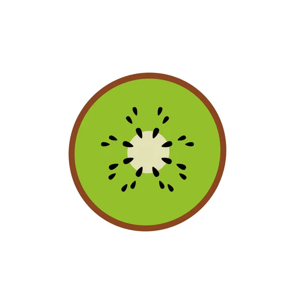 Kiwi Fruta Logo Icono Ilustración Diseño — Vector de stock