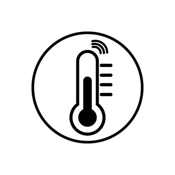 Έξυπνες Συσκευές Και Εικονίδιο Iot Έξυπνος Θερμοστάτης Θερμόμετρο — Διανυσματικό Αρχείο