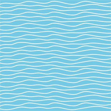 Dalgalı çizgiler pürüzsüz arka plan. İnce el düz olmayan dalga vektör deseni çiziyor. Çizgili soyut şablon. Şirin dalgalı çizgiler. Nane yeşili arkaplanda beyaz çubuklar.