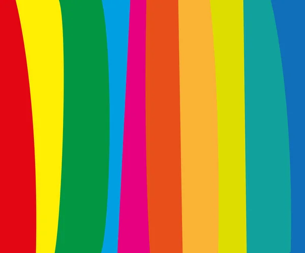 Horizontales Banner Aus Bunten Regenbogenfarbenen Vertikalen Streifen — Stockvektor