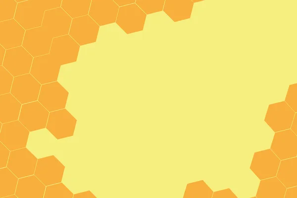 Абстрактная Желто Оранжевая Растровая Табличка Фоне Жука Символ Пчелиных Сотовых — стоковый вектор