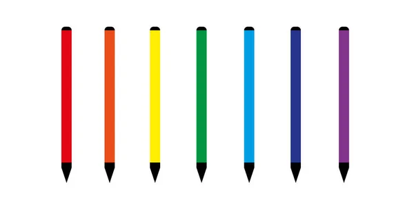 Renkli Kalem Keçeli Kalemin Ucunu Hissettim Vurgu Için Kalem Kalıcı — Stok Vektör