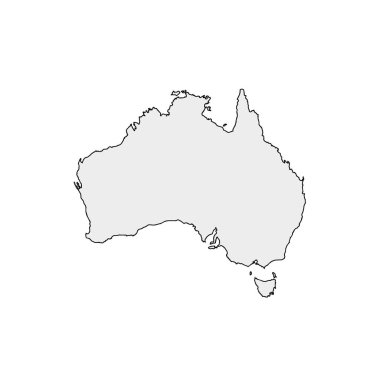 Avustralya vektör haritası. Avustralya haritası..