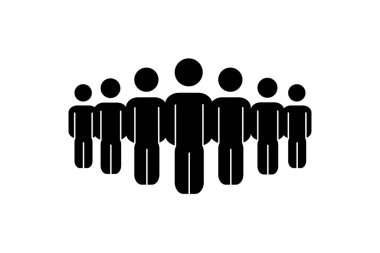 İnsan kalabalığı Illustration. vektör simge 10 Eps