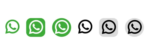 WhatsApp logo simgesi. Whatsapp simgesini ayarla. Editör vektörü.